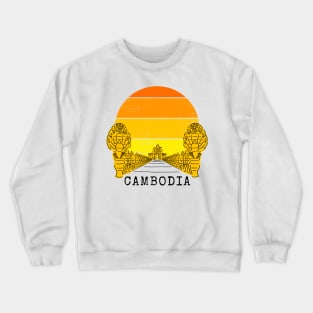 Angkor Thom Majesty: Cambodia's Ancient Wonder - Yellow Edition Crewneck Sweatshirt